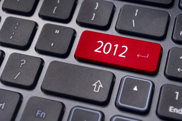 Nový rok 2012, klávesnice pojmy — Stock fotografie