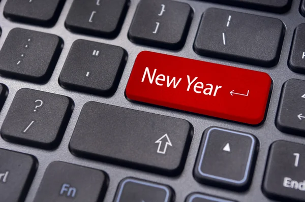 Neujahrsbotschaft, Tastatur — Stockfoto