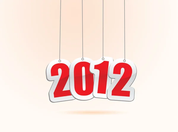 2012 cumprimentos do ano novo no vetor — Vetor de Stock