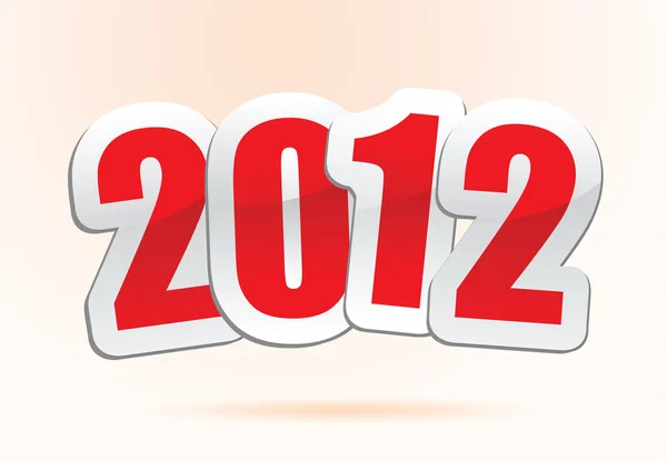 Novoroční přání 2012 ve vektoru — Stockový vektor