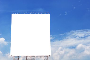 Big billboard with blue sky backgrounds clipart