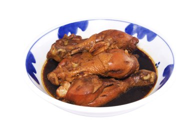 Asian braised chicken drumstick clipart