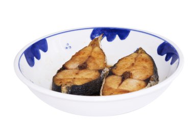 Asya derin yağda kızartılmış balık dilim