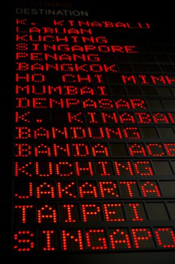 Airport departures board clipart