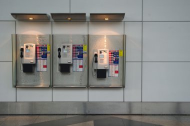 Public phones in KLIA clipart