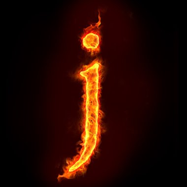 Yangın alfabe, küçük harf j