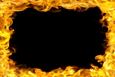 Fire border with flames clipart