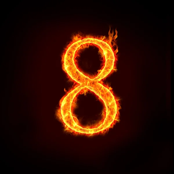 Fire numbers, 8 — Stock Photo, Image