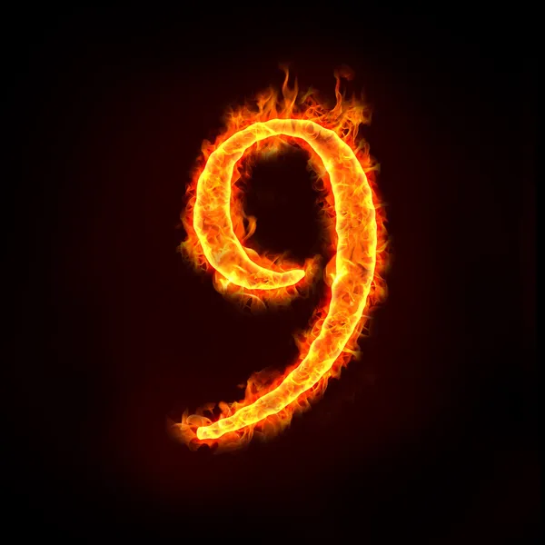 Números de incêndio, 9 — Fotografia de Stock