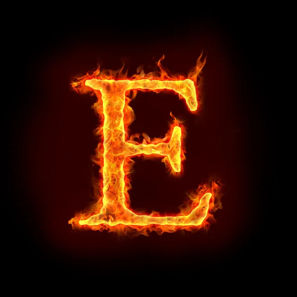 Alfabetos de fuego, E — Foto de Stock