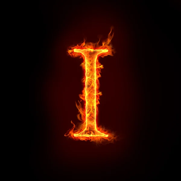 Fire alphabets, I — Stock Photo, Image