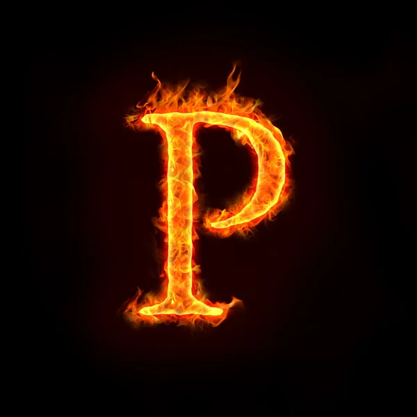 Tűz ábécét, p — Stock Fotó