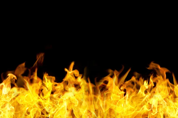 Seamless fire flames border — Stock Photo, Image