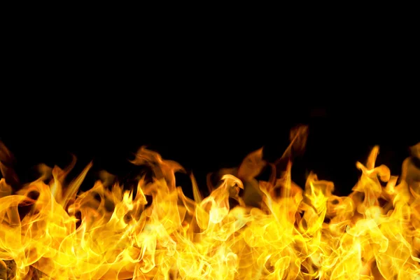 Brand vlammen grens in banner vorm — Stockfoto