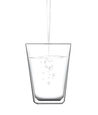 filling water into a glass clipart