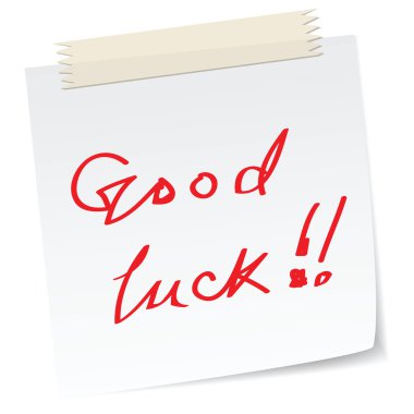 a good luck note clipart