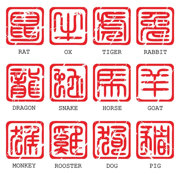 Китайський гороскоп — стоковий вектор