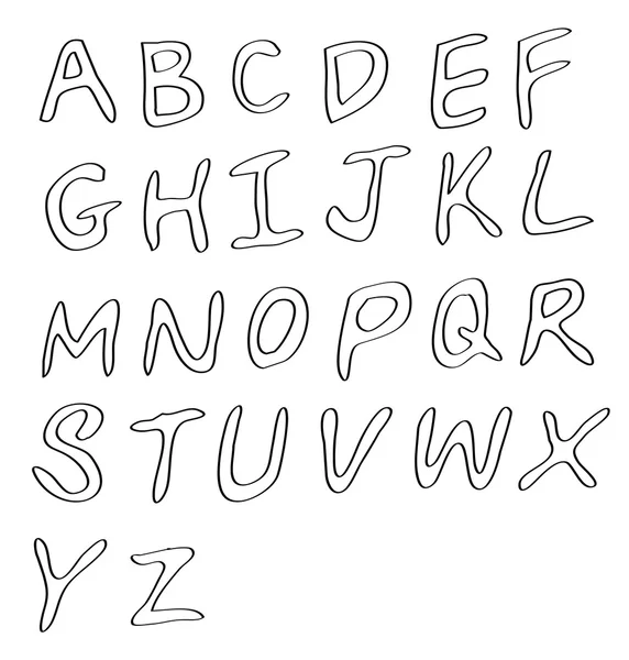 Handgeschreven alfabetten — Stockvector