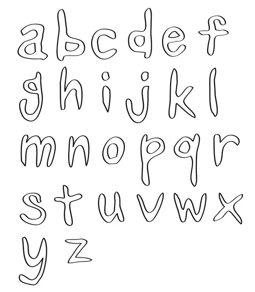 Alfabetos escritos a mano — Vector de stock