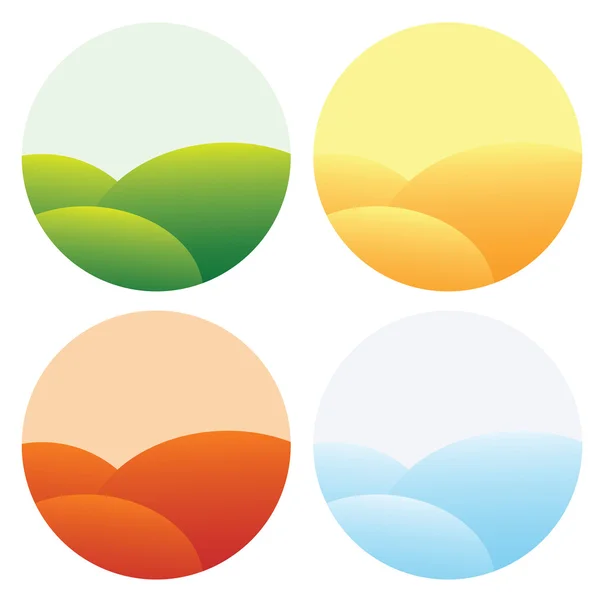 Quatre saisons icônes — Image vectorielle