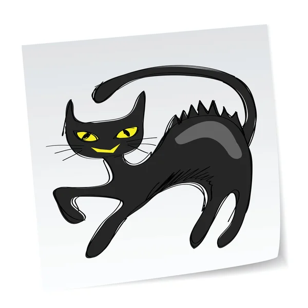 Abbildungen schwarzer Katzen — Stockvektor