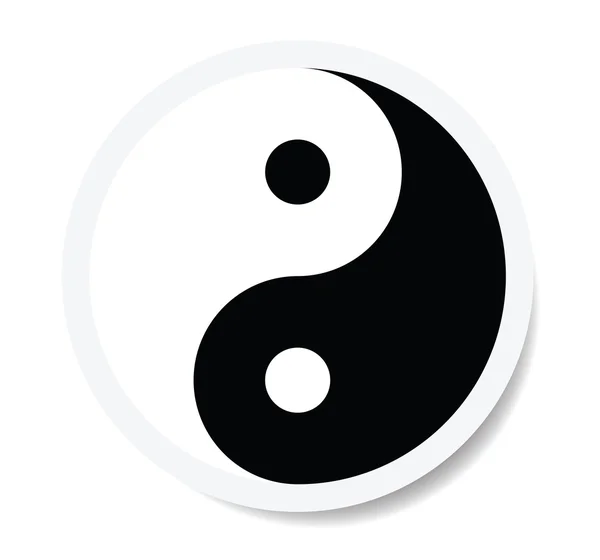 Yin yang symbool — Stockvector