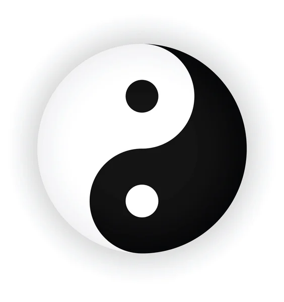 Simbolo yin yang — Vettoriale Stock