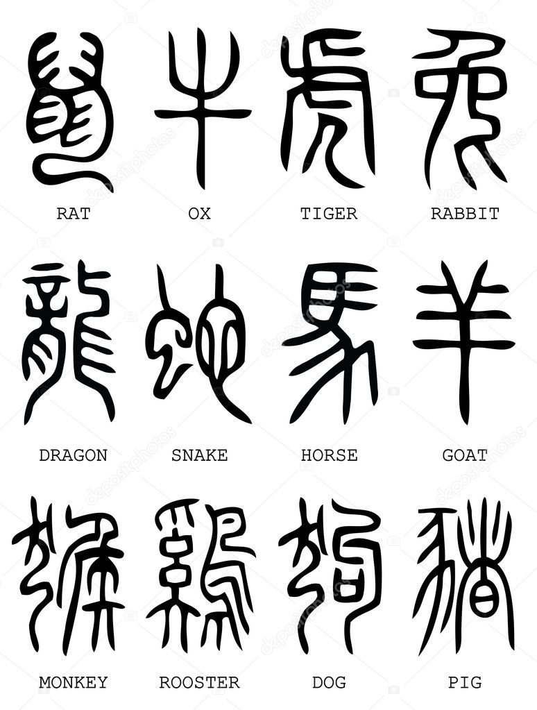Seal Script Chinese Calligraphy - Chinese Dragon