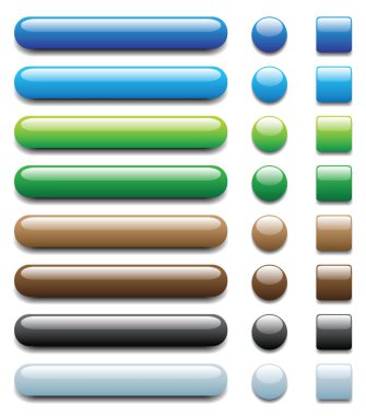 web buttons - set 1 clipart