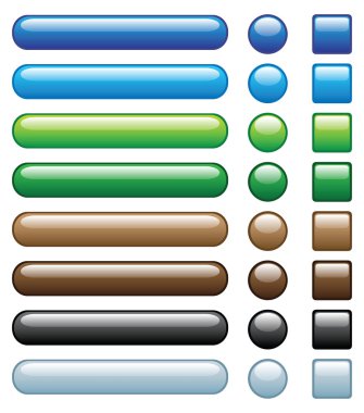 web buttons, with embed looking-set1 clipart