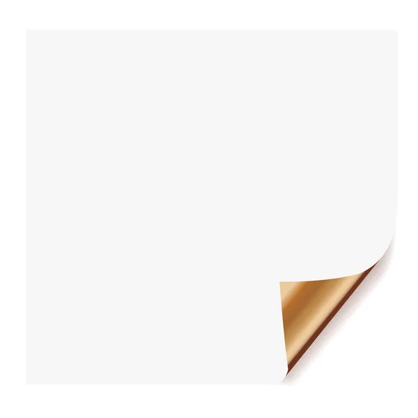 Boucle de page blanche — Image vectorielle