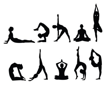 Yoga siluetleri