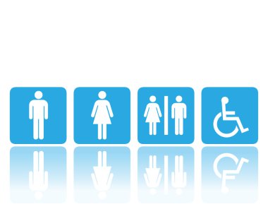 toilet signs, man and woman clipart