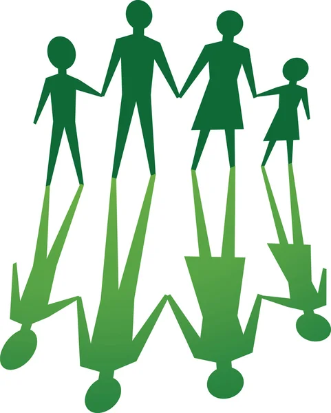Famille à valeur environnementale — Image vectorielle
