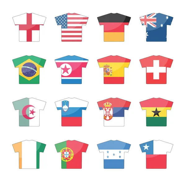 Landen vlaggen pictogrammen - set 2 van 2 — Stockvector