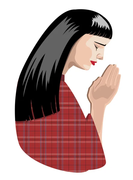 Praying woman — Stock Vector