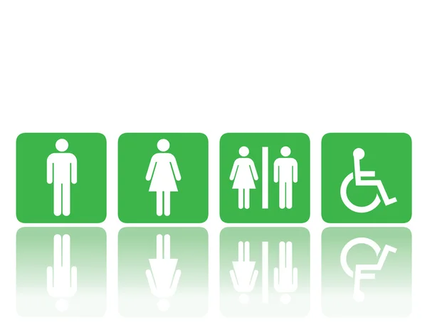 Туалетні знаки, чоловік і жінка — стоковий вектор