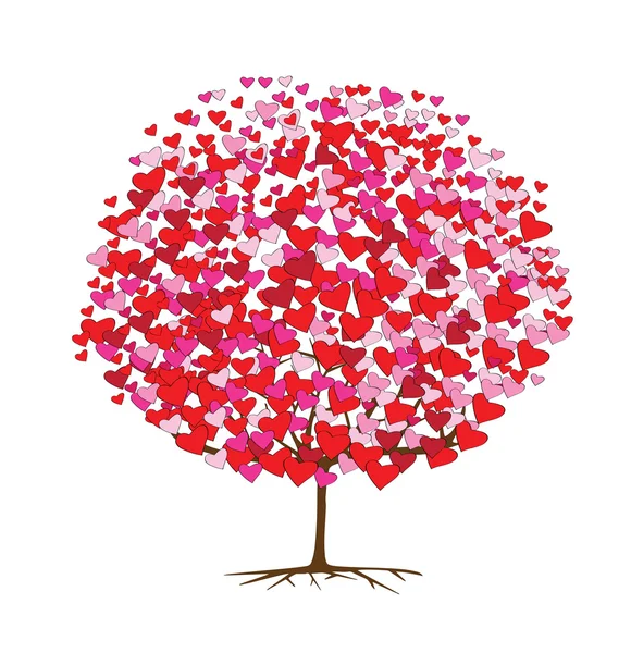 Love trees with hearts, valentine's theme — Stock Vector