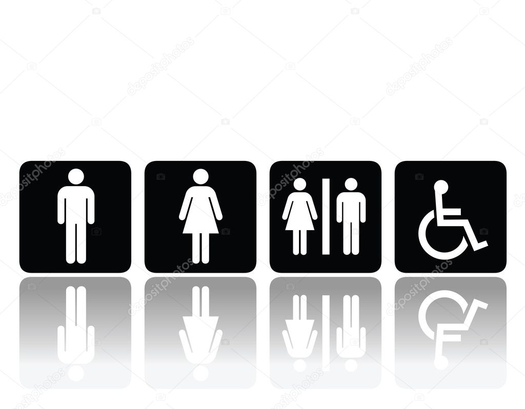 toilet signs, man and woman