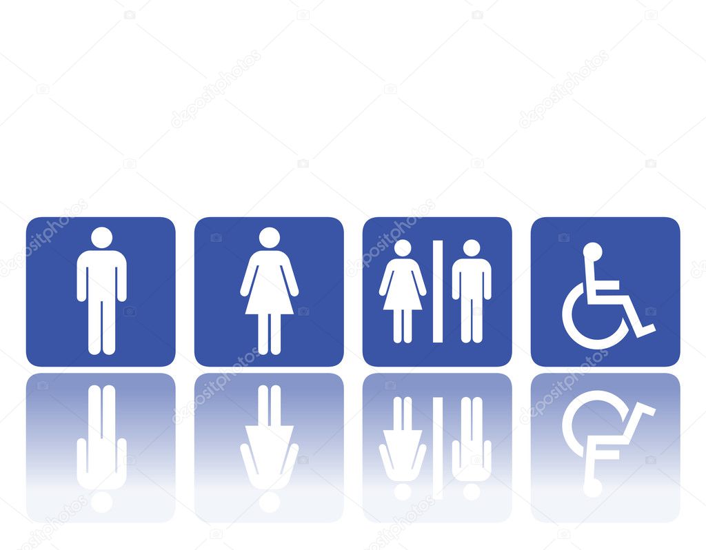 toilet signs, man and woman