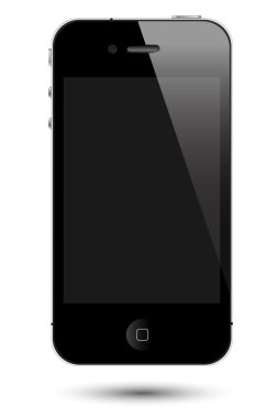 black smart phone similar to iphone clipart