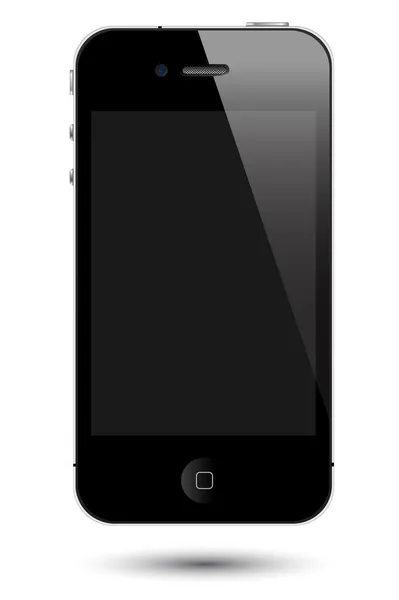 Zwarte slimme telefoon vergelijkbaar met iphone — Stockvector