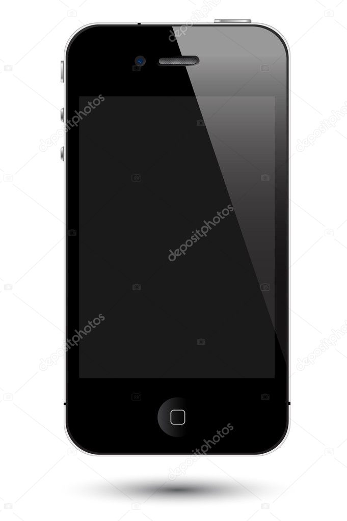 black smart phone similar to iphone