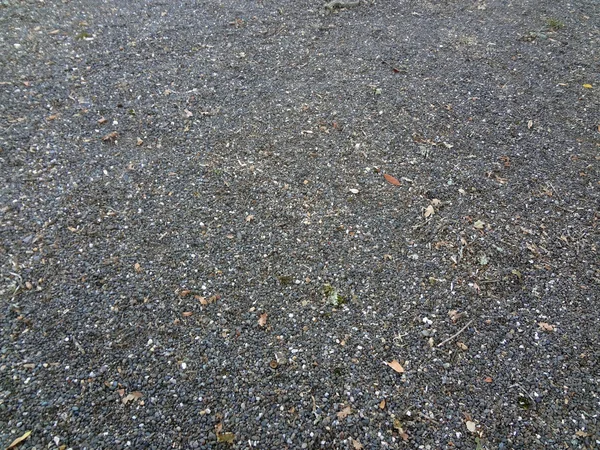 Gravel mixed with dry leafs patterns — Stock Photo, Image