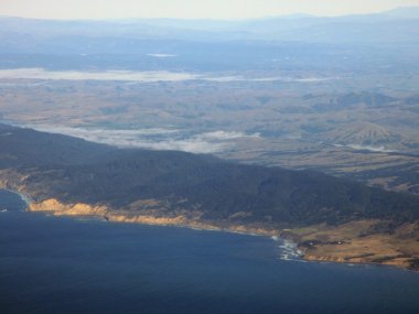 Point Reyes Sahili ve havadan gördün dağlar