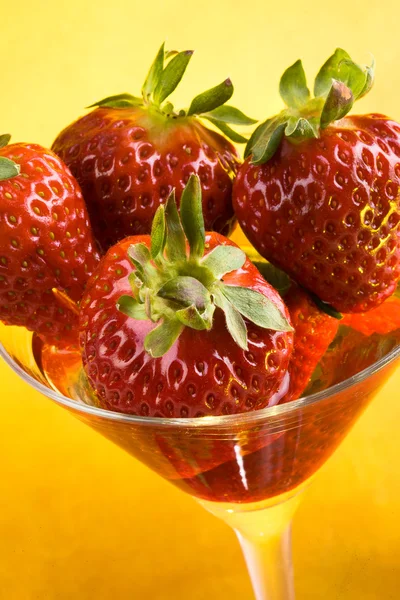 stock image Strawberry and glass