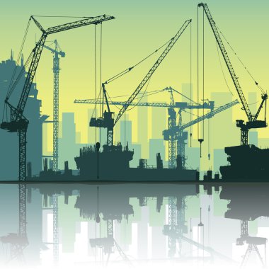 Tower Cranes clipart