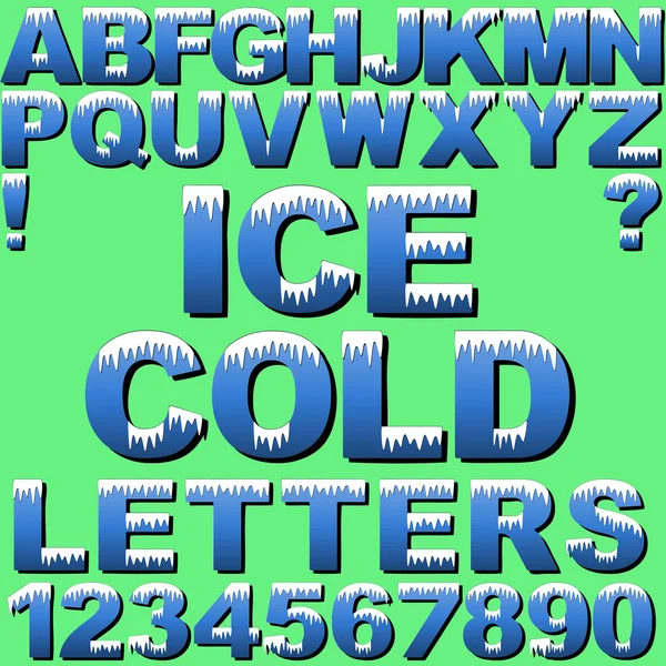 Lettere di ghiaccio — Vettoriale Stock