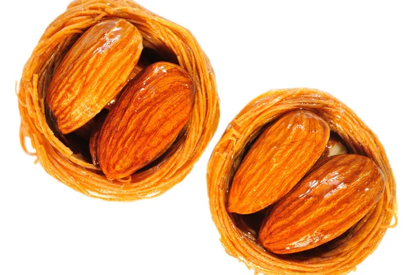 Almonds with glaze — Stock Photo, Image