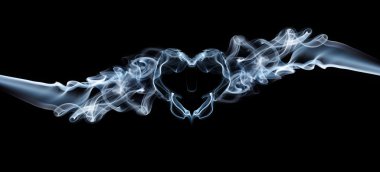 Smoke heart for valentine's day clipart